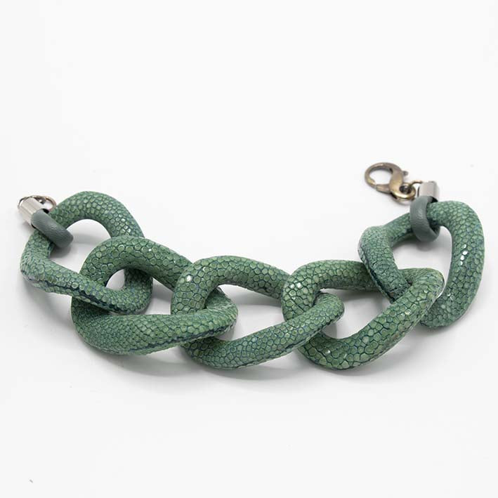 Link L Armband Stingray, 5 link, turquoise