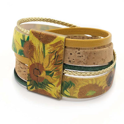 Art Bracelet, Sunflowers, van Gogh, 40 mm